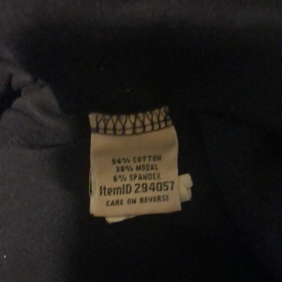 L.L. Bean Empire Empire Waist Knit Printed Dress XS Navy Easy Wear Minimalist - Picture 7 of 7